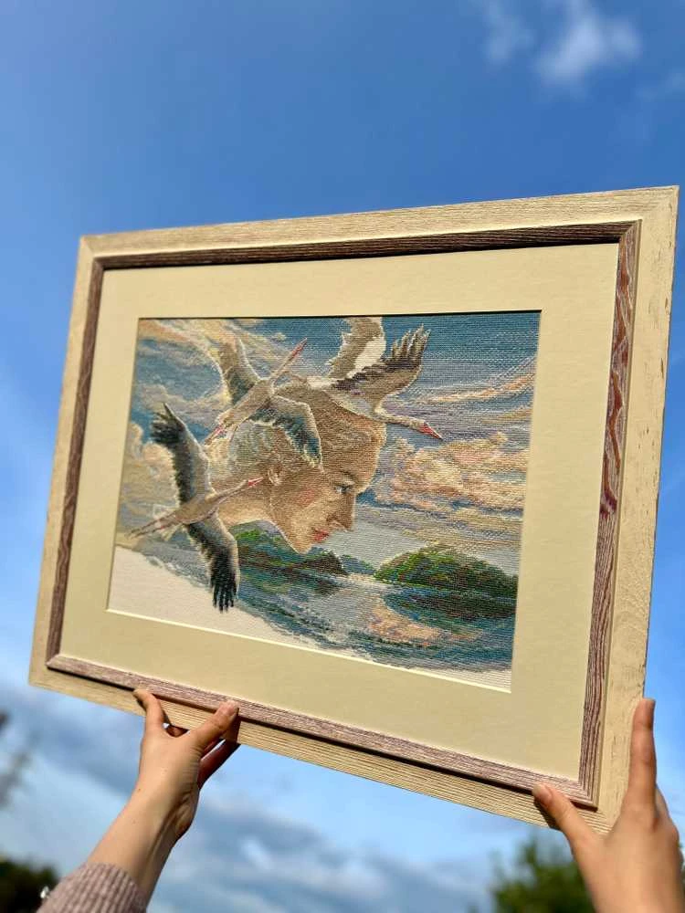 Riolis Kryželiu siuvinėjimo rinkinys - Aine kolekcija "Motina gamta. Dangus" 40x30 cm SRA1002