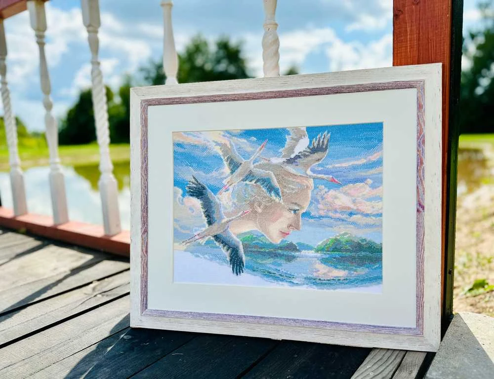 Riolis Kryželiu siuvinėjimo rinkinys - Aine kolekcija "Motina gamta. Dangus" 40x30 cm SRA1002