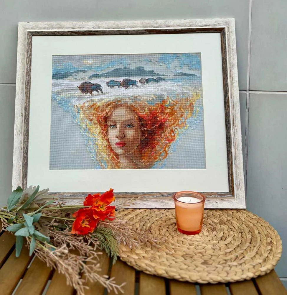 Riolis Siuvinėjimo kryželiu rinkinys - Aine kolekcija "Motina Gamta. Žemė" 40x30 cm SRA1003
