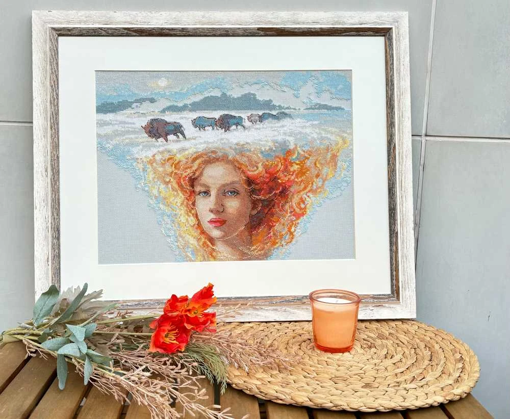 Riolis Siuvinėjimo kryželiu rinkinys - Aine kolekcija "Motina Gamta. Žemė" 40x30 cm SRA1003