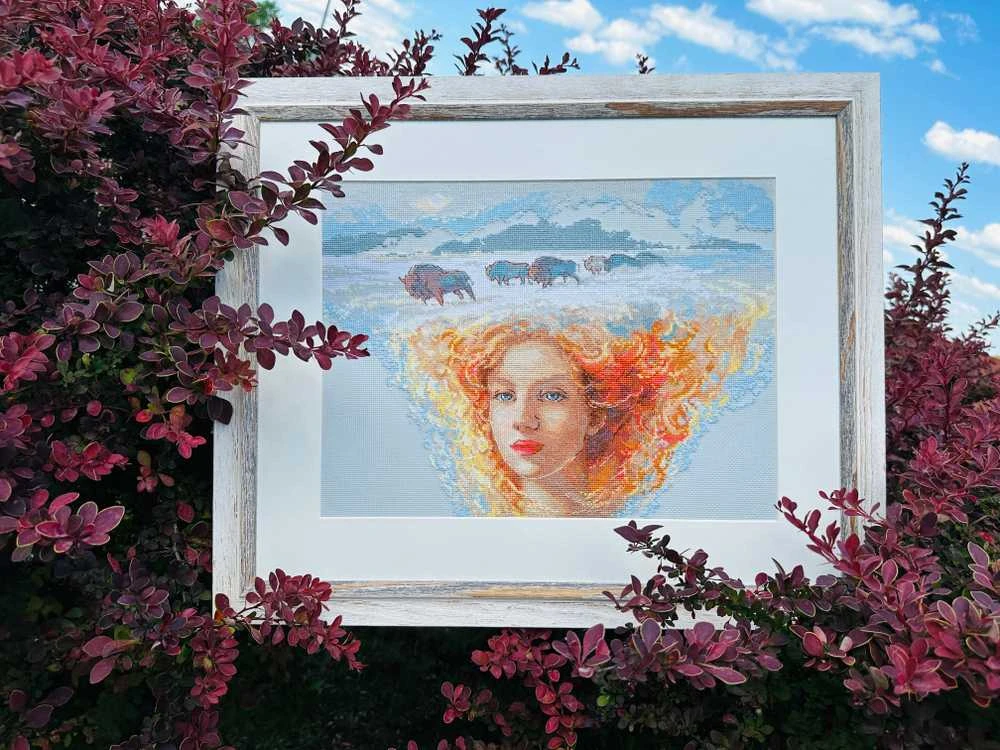 Riolis Siuvinėjimo kryželiu rinkinys - Aine kolekcija "Motina Gamta. Žemė" 40x30 cm SRA1003