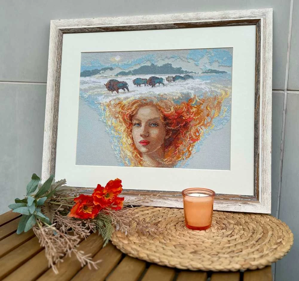 Riolis Siuvinėjimo kryželiu rinkinys - Aine kolekcija "Motina Gamta. Žemė" 40x30 cm SRA1003