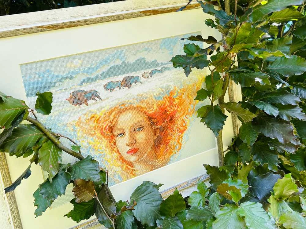 Riolis Siuvinėjimo kryželiu rinkinys - Aine kolekcija "Motina Gamta. Žemė" 40x30 cm SRA1003