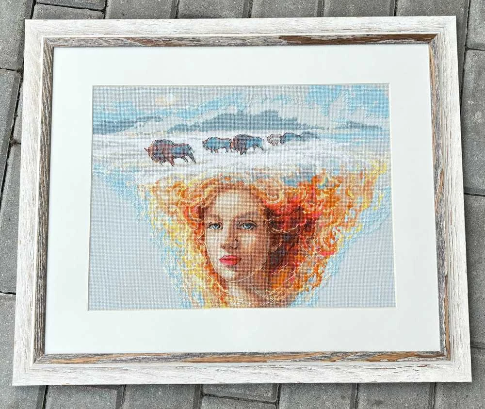 Riolis Siuvinėjimo kryželiu rinkinys - Aine kolekcija "Motina Gamta. Žemė" 40x30 cm SRA1003