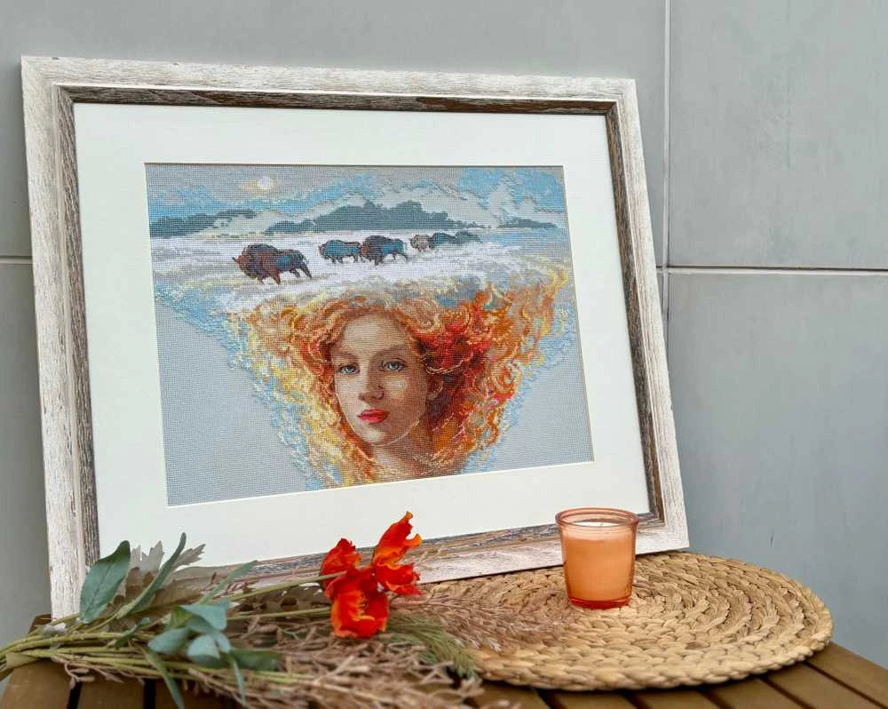 Riolis Siuvinėjimo kryželiu rinkinys - Aine kolekcija "Motina Gamta. Žemė" 40x30 cm SRA1003