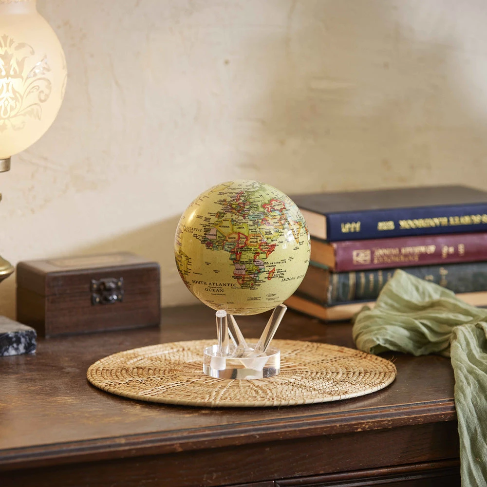 Mova Globes Savaime besisukantis politinis gaublys MOVA 12 cm, antikinio stiliaus