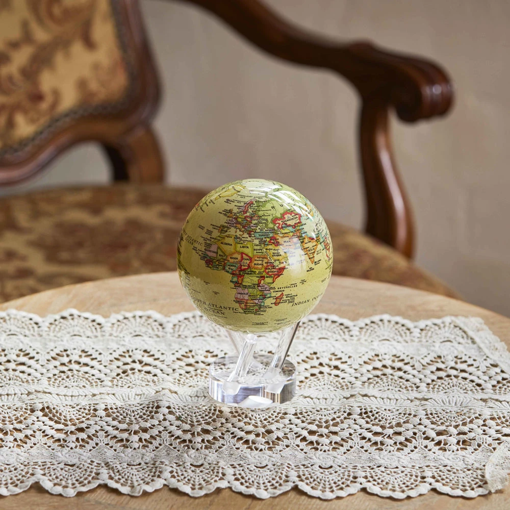 Mova Globes Savaime besisukantis politinis gaublys MOVA 12 cm, antikinio stiliaus