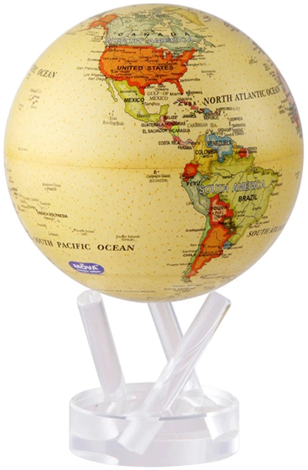 Mova Globes Savaime besisukantis politinis gaublys MOVA 12 cm, antikinio stiliaus