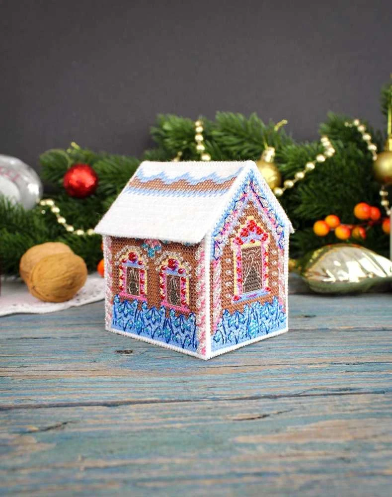 MP Studia 3D žaislinio namelio siuvinėjimo kryželiu rinkinys 6×9×8 cm