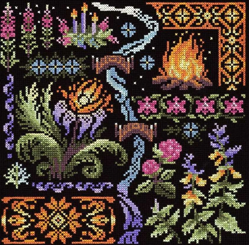MP Studia Beldizart Kryželio siuvinėjimo rinkinys "Sampler. Naktis" SNV-890