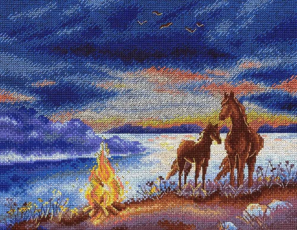 MP Studia Beldizart Kryželių siuvinėjimo rinkinys "Vasaros naktis" SNV-819