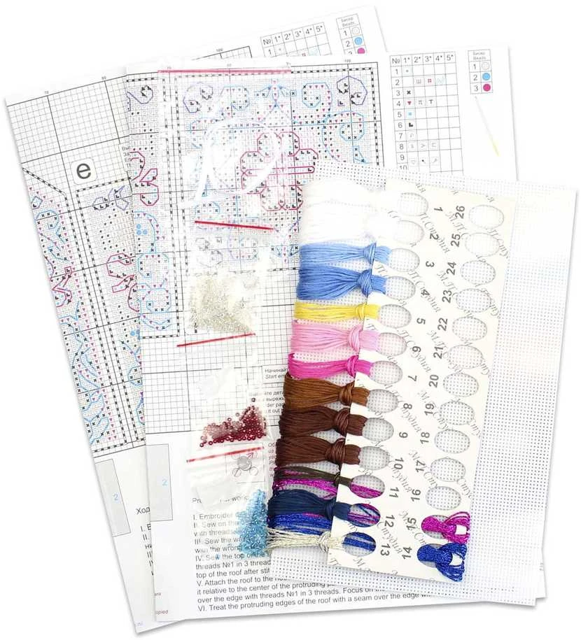 MP Studia Kryželių rinkinys 3D žaislui – raštuotas namelis 11×6×6 cm
