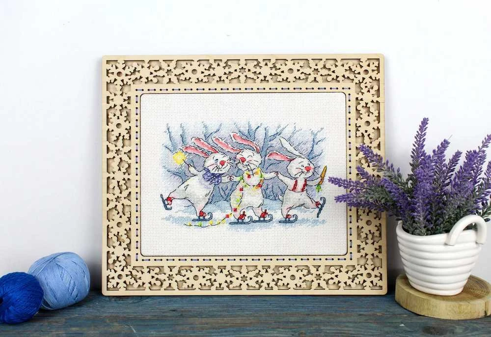 MP Studia Kryželiu siuvinėjimo rinkinys „Šventinis ratelis“, 13×20 cm