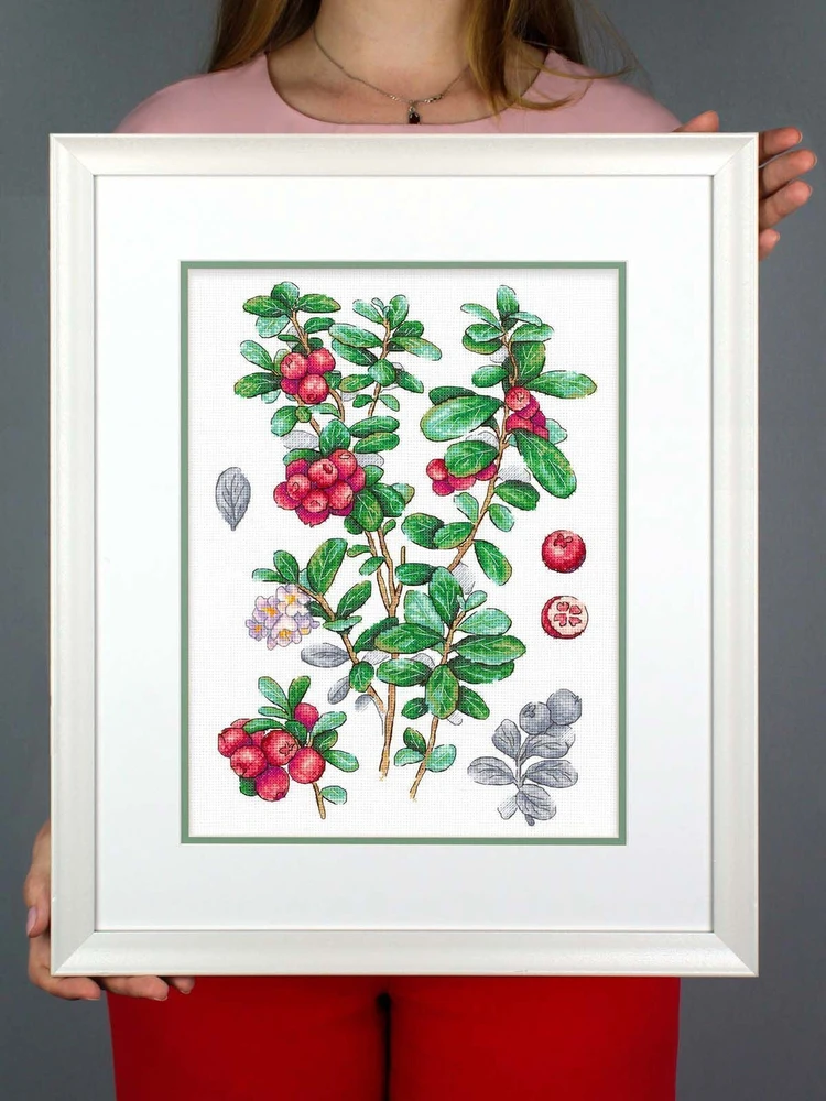 MP Studia Kryželių siuvinėjimo rinkinys „Bruknių uogos“ 29x20 cm