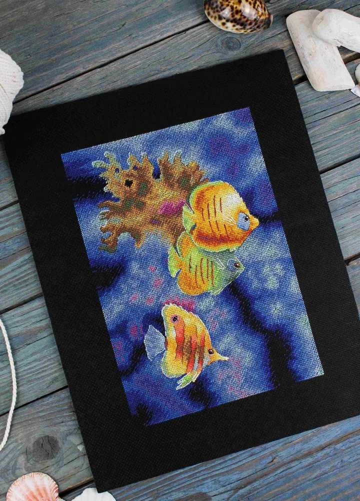 MP Studia Kryželiu siuvinėjimo rinkinys „Koralinio rifo gyventojai“ 25×18 cm