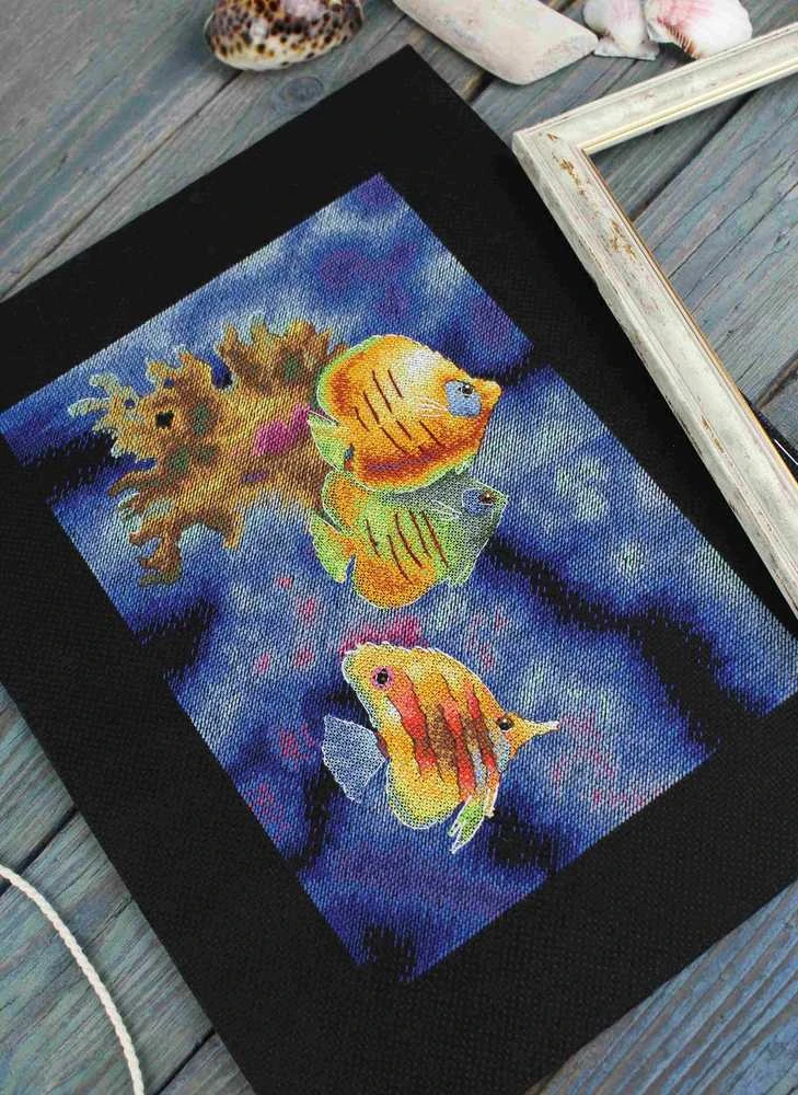 MP Studia Kryželiu siuvinėjimo rinkinys „Koralinio rifo gyventojai“ 25×18 cm
