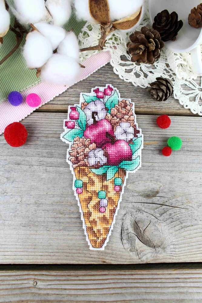 MP Studia Kryželiu siuvinėjimo rinkinys „Žiemos skonis“, 16×8 cm – puiki dovana
