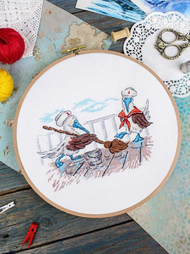 MP Studia Kryželiu siuvinėjimo rinkinys „Tvarkomės“ 12x17 cm SNV-897