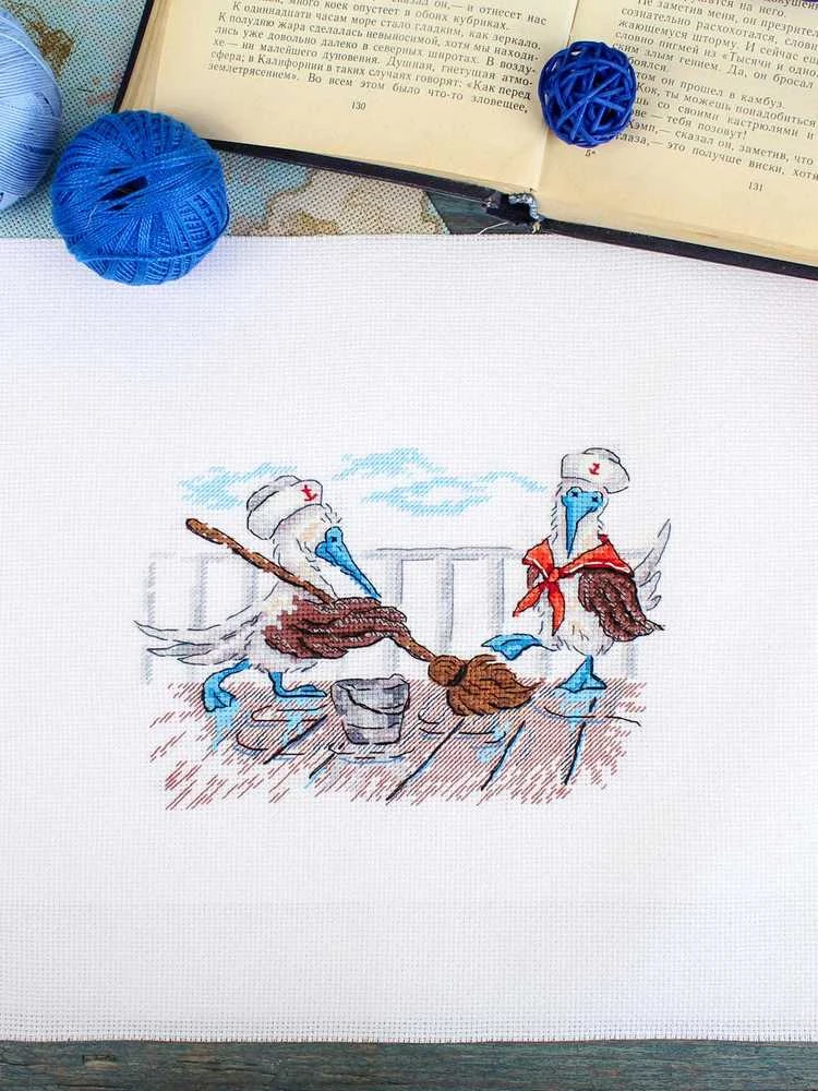 MP Studia Kryželiu siuvinėjimo rinkinys „Tvarkomės“ 12x17 cm SNV-897