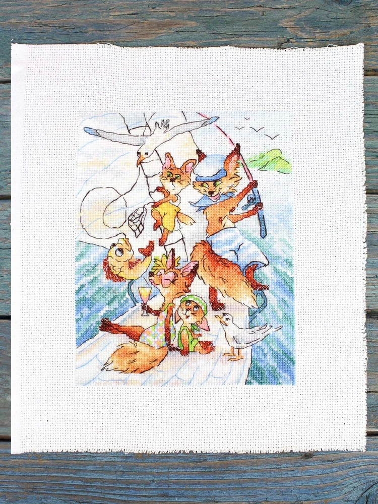 MP Studia Kryželiu siuvinėjimo rinkinys „Jūros kelionė“ 20×16 cm, 14 ct