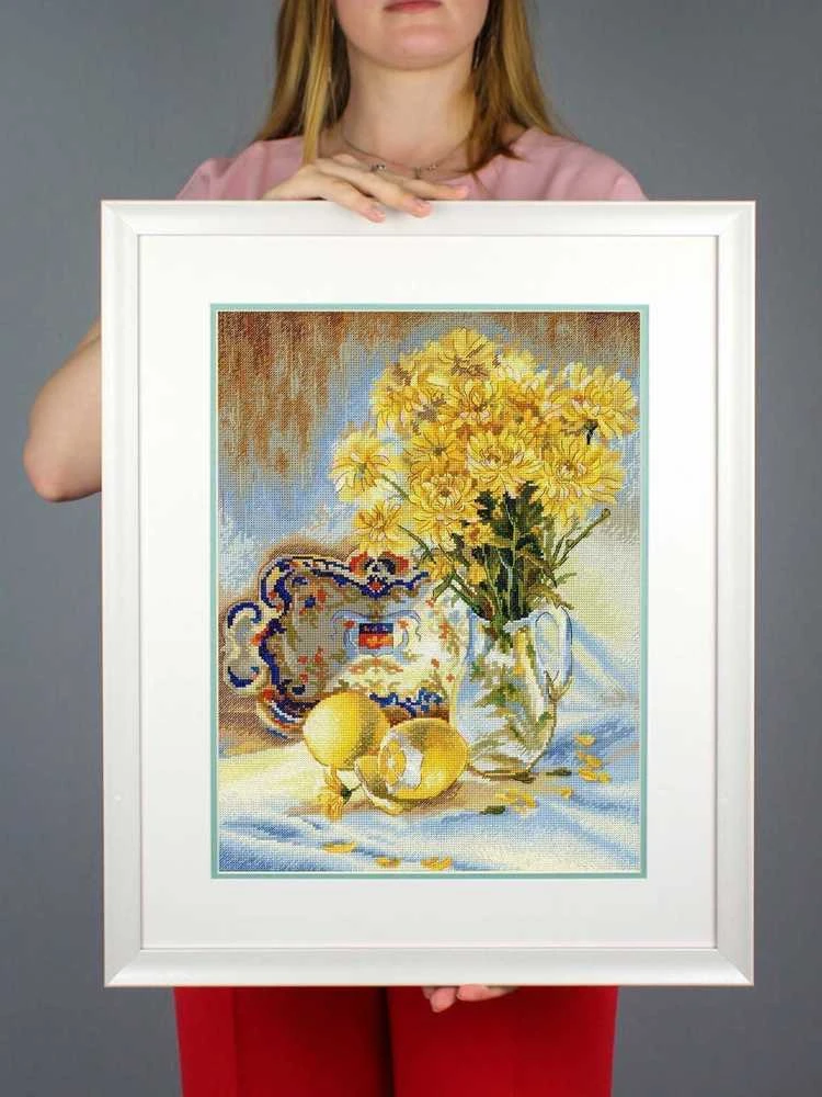 MP Studia Kryželių siuvinėjimo rinkinys Saulėtas natiurmortas 40×30 cm