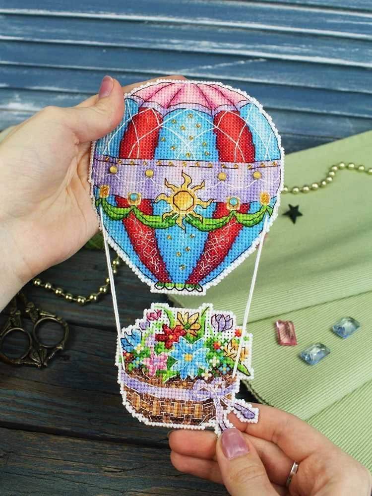 MP Studia Kryželių siuvinėjimo rinkinys „Dangiška puokštė“ 20x11 cm