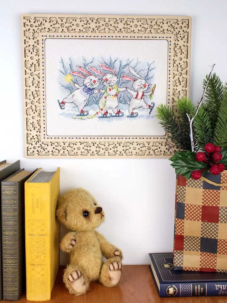 MP Studia Kryželiu siuvinėjimo rinkinys „Šventinis ratelis“, 13×20 cm