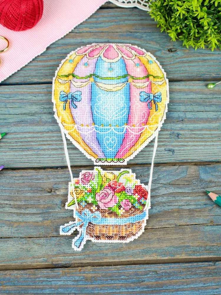 MP Studia Kryželių siuvinėjimo rinkinys „Dangiška puokštė“ 20x11 cm