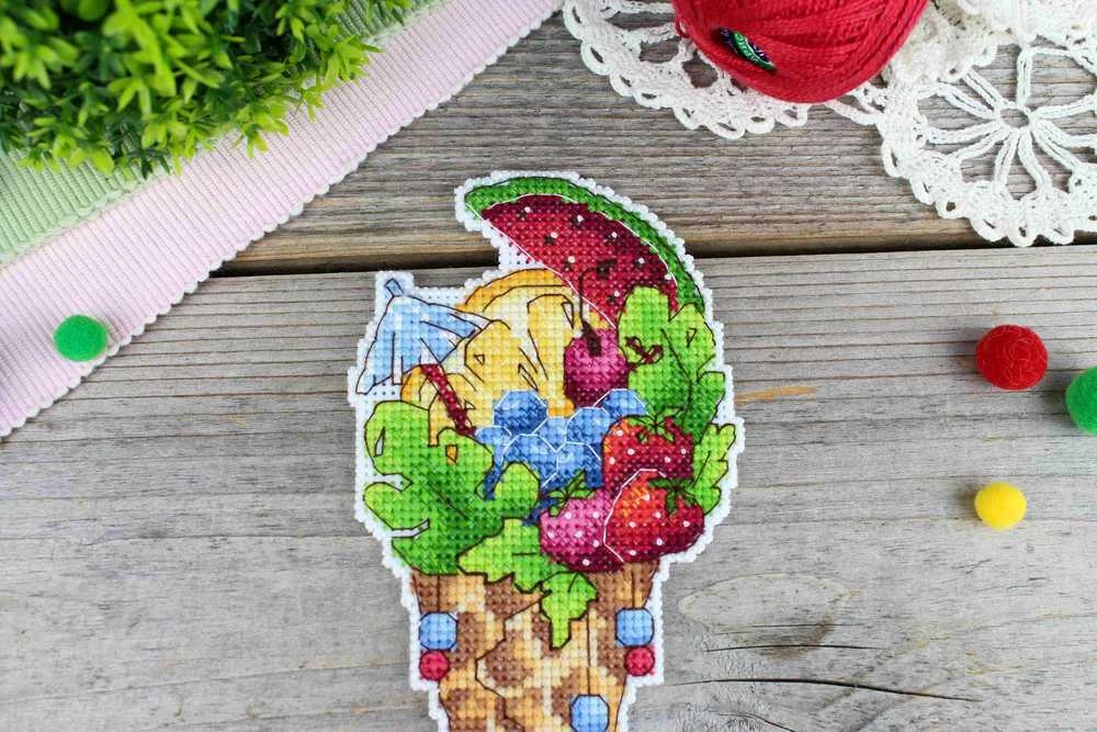MP Studia Kryželių siuvinėjimo rinkinys „Vasaros skonis“, 16×8 cm – puiki dovana