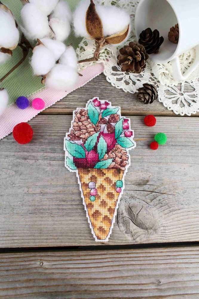MP Studia Kryželiu siuvinėjimo rinkinys „Žiemos skonis“, 16×8 cm – puiki dovana