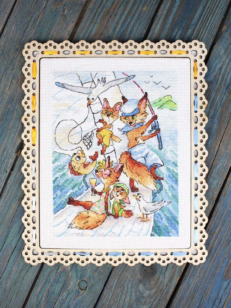 MP Studia Kryželiu siuvinėjimo rinkinys „Jūros kelionė“ 20×16 cm, 14 ct