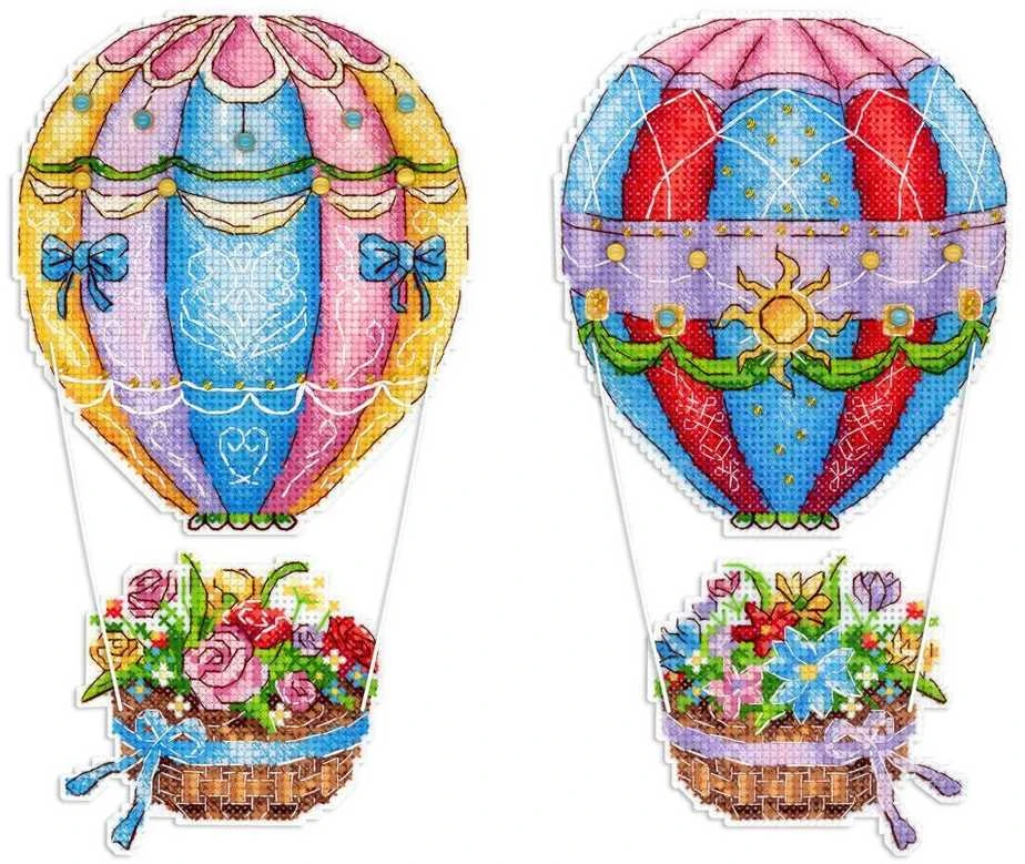 MP Studia Kryželių siuvinėjimo rinkinys „Dangiška puokštė“ 20x11 cm
