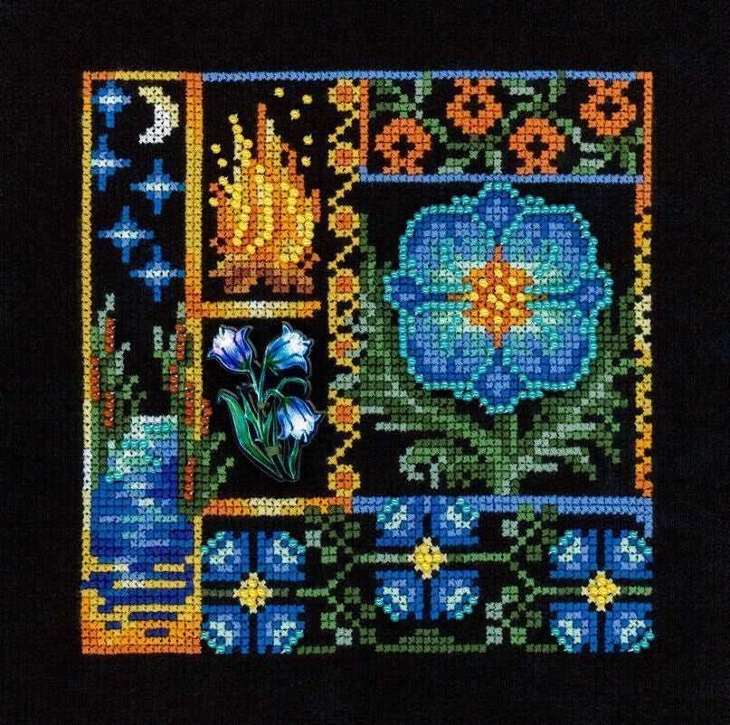 MP Studia Beldizart Kryželio siuvinėjimo rinkinys "Mini Sampler. Fern Flower" SNV-942