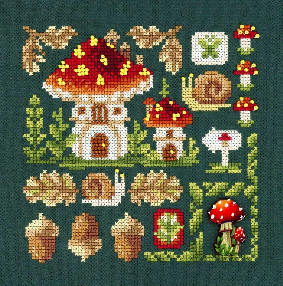 MP Studia Beldizart Kryželio siuvinėjimo rinkinys "Mini Sampler. Musmirės namelis" SNV-944