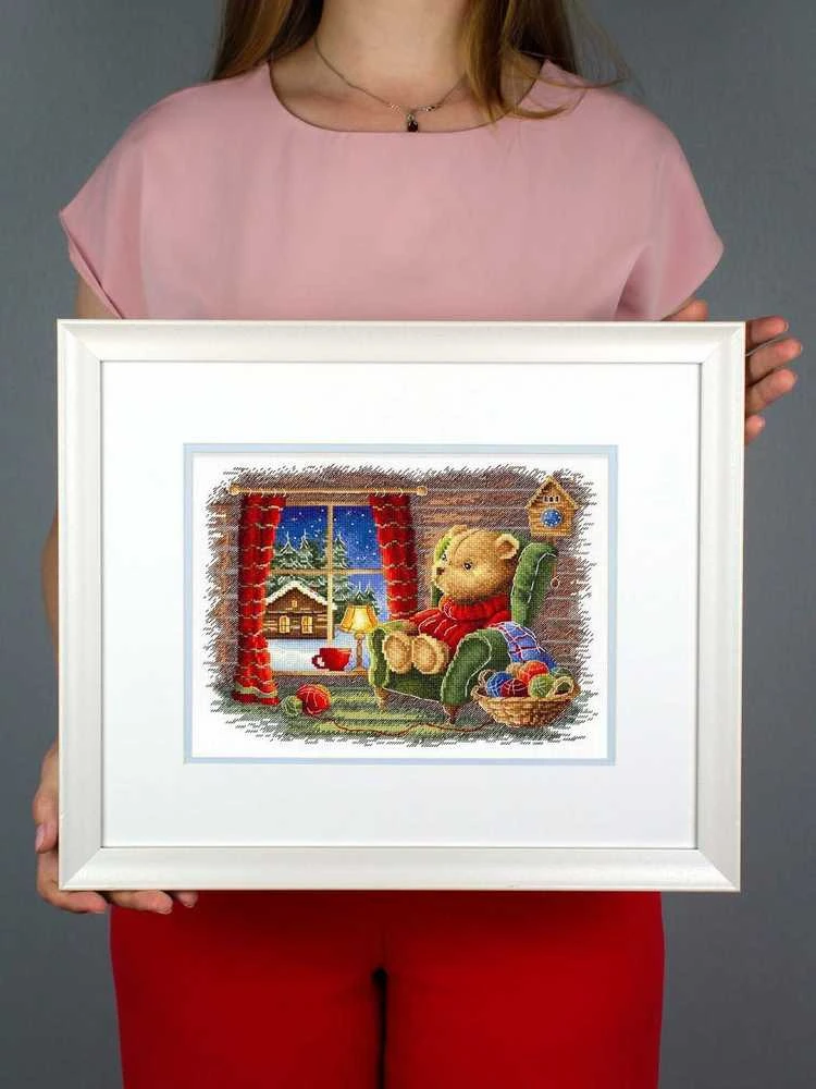 MP Studia Siuvinėjimo kryželiu rinkinys „Ramus vakaras“, 20×25 cm – pradedantiesiems