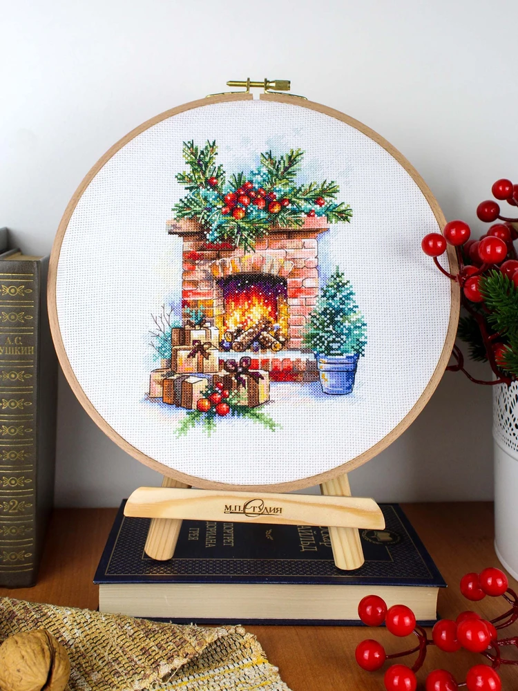 MP Studia Siuvinėjimo kryželiu rinkinys „Artėjanti šventė“ 20×14 cm