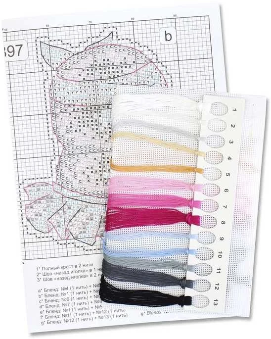 MP Studia Siuvinėjimo kryželiu rinkinys „Fashionista“ 10x9 cm SR-897