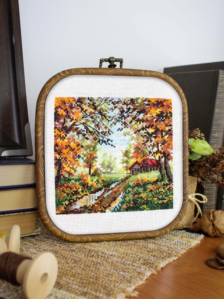 MP Studia Siuvinėjimo kryželiu rinkinys „Ankstyvas ruduo“ 14×14 cm
