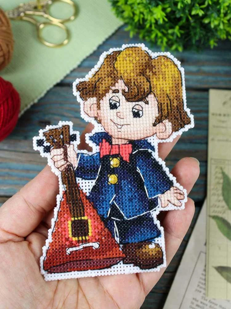 MP Studia Siuvinėjimo kryželiu rinkinys „Muzikantas“ 13x9 cm pradedantiesiems