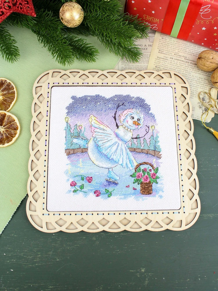 MP Studia Siuvinėjimo kryželiu rinkinys „Gulbių ežeras“ 17×15 cm