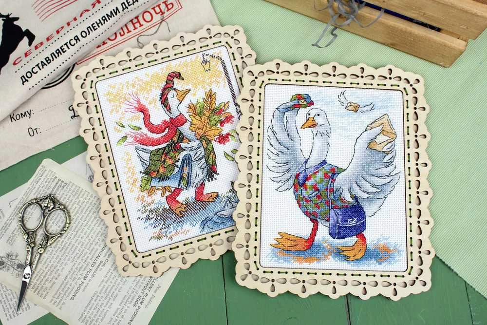MP Studia Siuvinėjimo kryželiu rinkinys „Gera žinia“ 18x13 cm SM-796