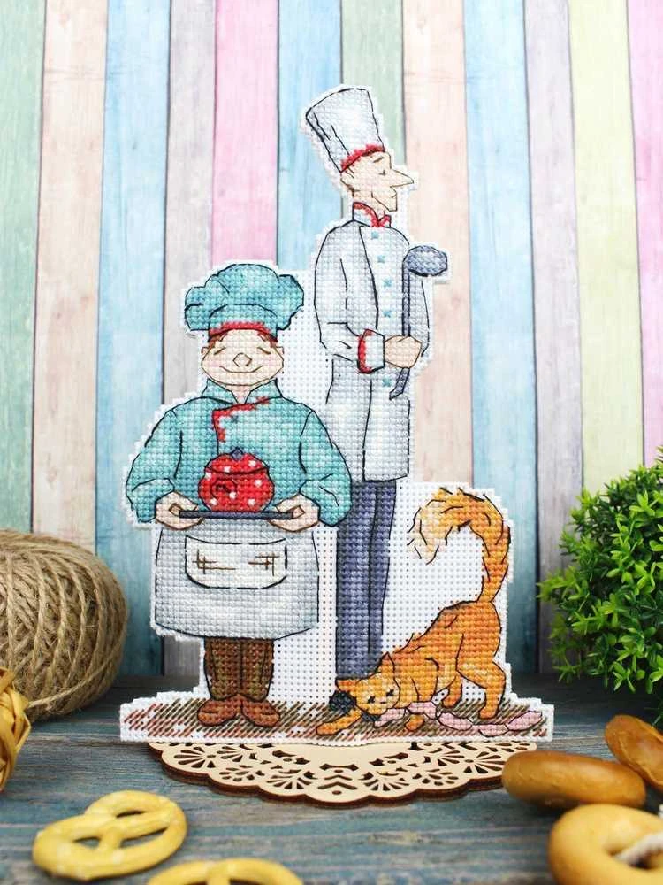 MP Studia Siuvinėjimo kryželiu rinkinys „Virėjai“ 20x13 cm SR-1108
