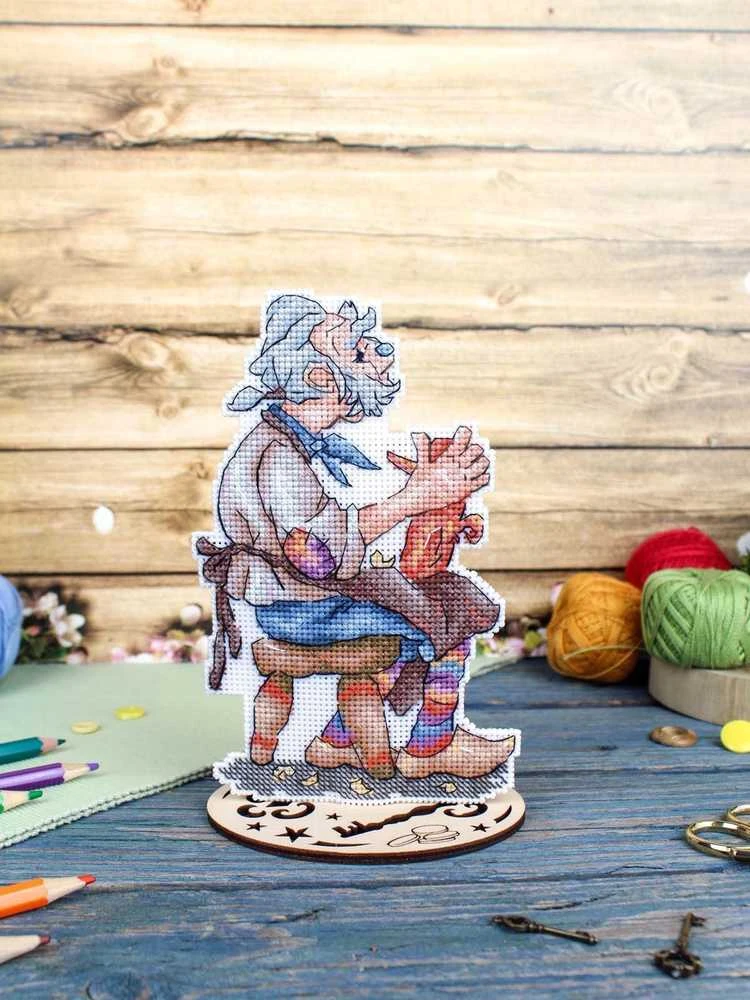MP Studia Siuvinėjimo kryželiu rinkinys „Papa Carlo“ 17x10 cm