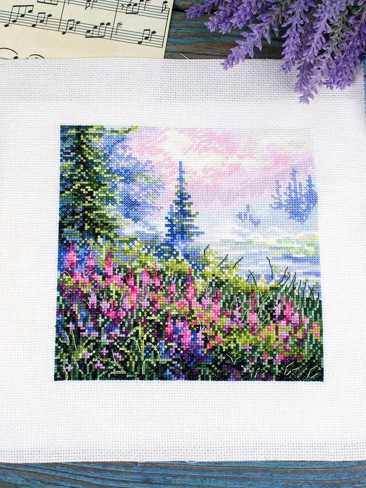 MP Studia Siuvinėjimo kryželiu rinkinys „Rūkuotas rytas“ 16x16 cm