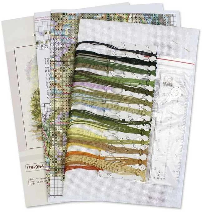 MP Studia Siuvinėjimo kryželiu rinkinys „Pušynas“ 15x16 cm SNV-954