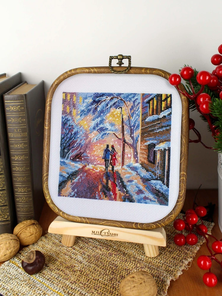 MP Studia Siuvinėjimo kryželiu rinkinys „Kelyje namo“ 14×14 cm