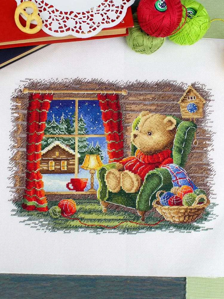 MP Studia Siuvinėjimo kryželiu rinkinys „Ramus vakaras“, 20×25 cm – pradedantiesiems