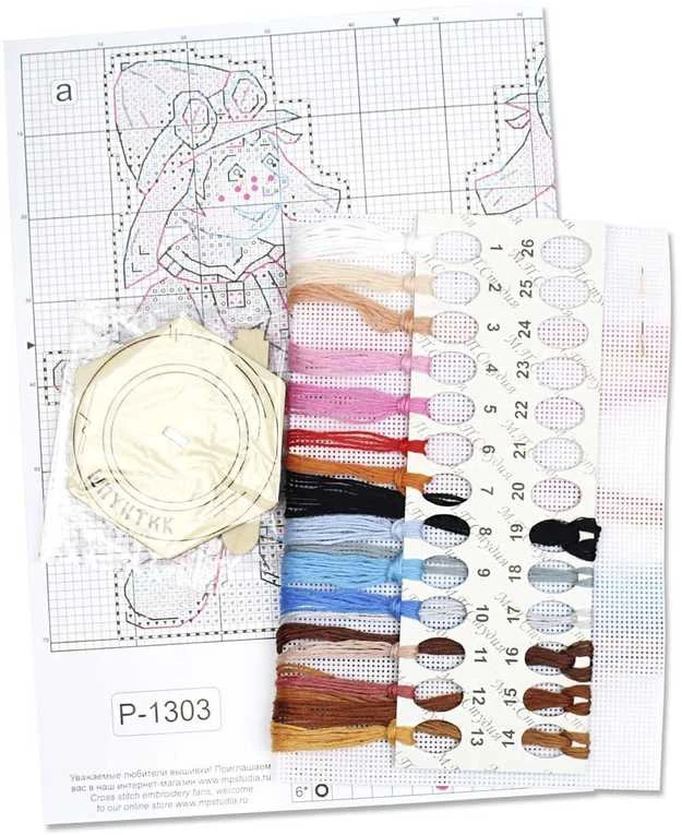 MP Studia Siuvinėjimo kryželiu rinkinys „Mechanikas 2“ 13x8 cm SR-1303