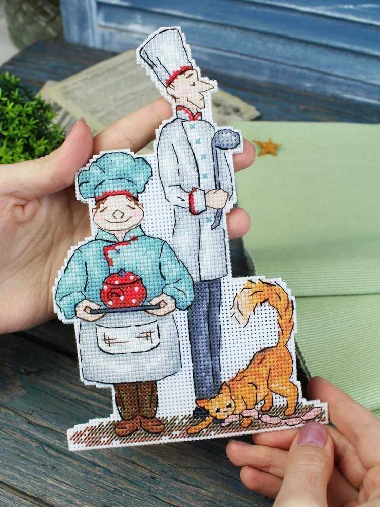 MP Studia Siuvinėjimo kryželiu rinkinys „Virėjai“ 20x13 cm SR-1108