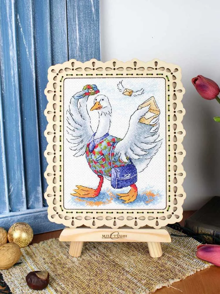 MP Studia Siuvinėjimo kryželiu rinkinys „Gera žinia“ 18x13 cm SM-796